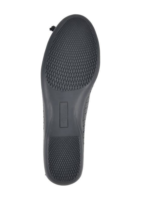 Cliffs By White Mountain Cheryl Ballet Flat In Black Burnished Smooth