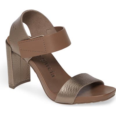 Pedro Garcia Nara Block Heel Sandal - Metallic