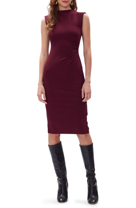 Darrius Ruched Sleeveless Sheath Dress