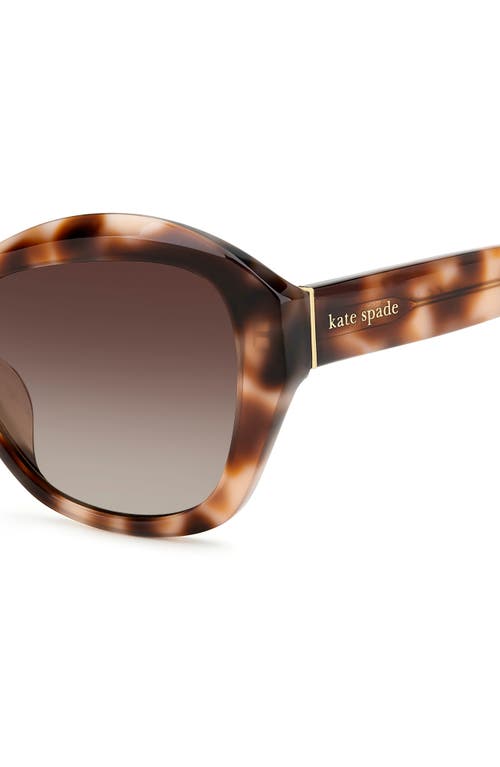 Shop Kate Spade New York Aglaia 54mm Gradient Cat Eye Sunglasses In Beige/brown Grad Polarized