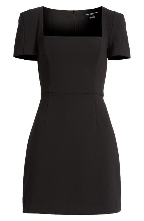 Shop French Connection Whisper Short Sleeve Sheath Dress In Blackout