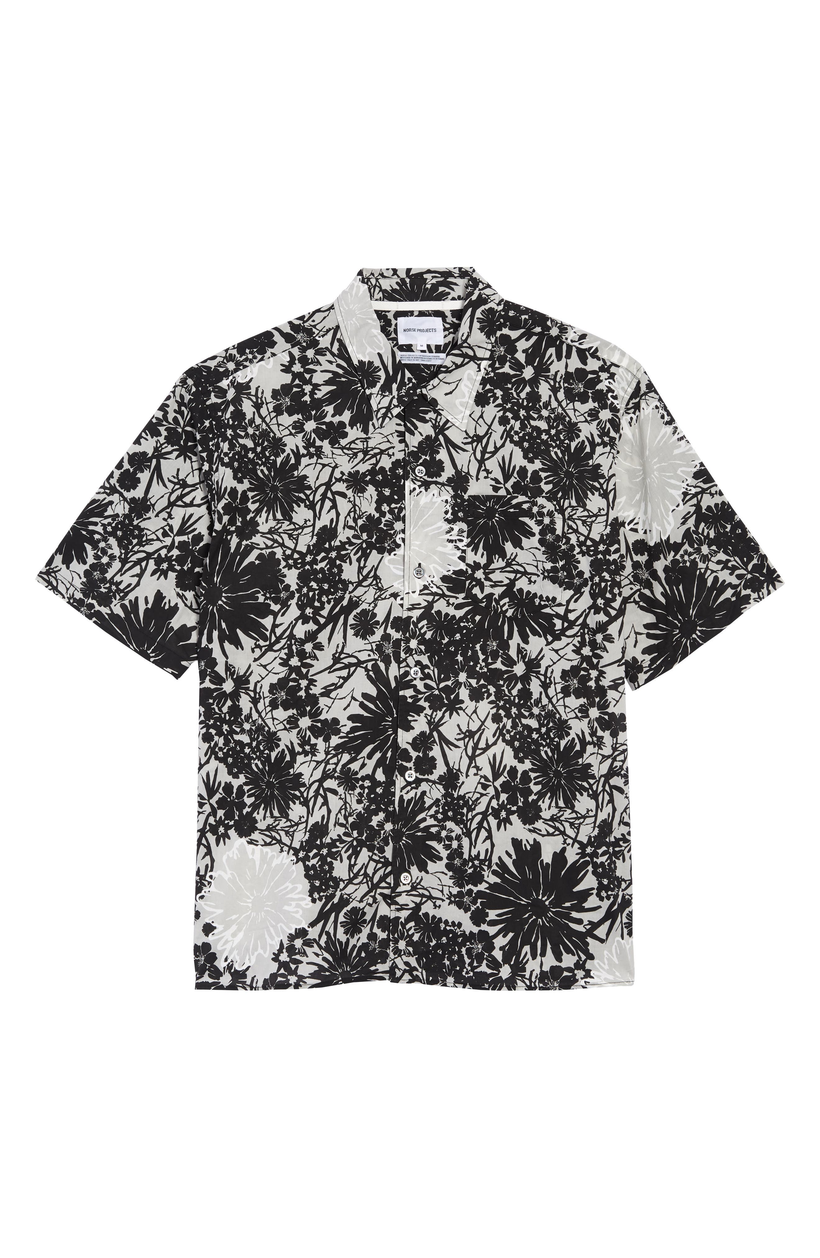 NORSE PROJECTS CARSTEN FLORAL SHORT SLEEVE BUTTON-UP SHIRT,5711610017184