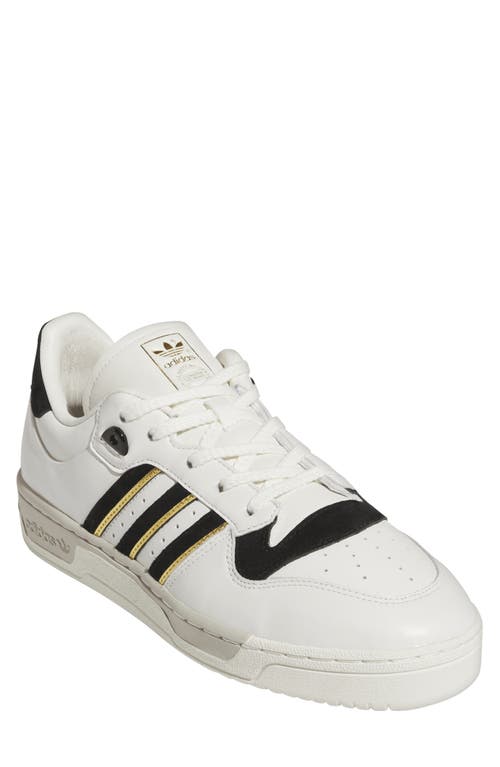 adidas Rivalry 86 Low Basketball Sneaker Cloud White/Black/Ivory at Nordstrom,