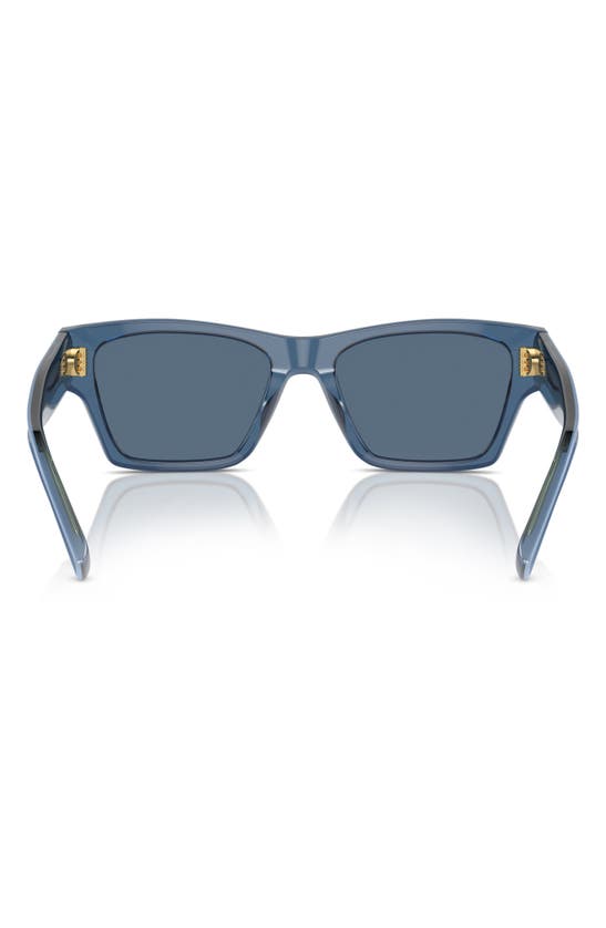Shop Tory Burch 53mm Rectangular Sunglasses In Dark Blue
