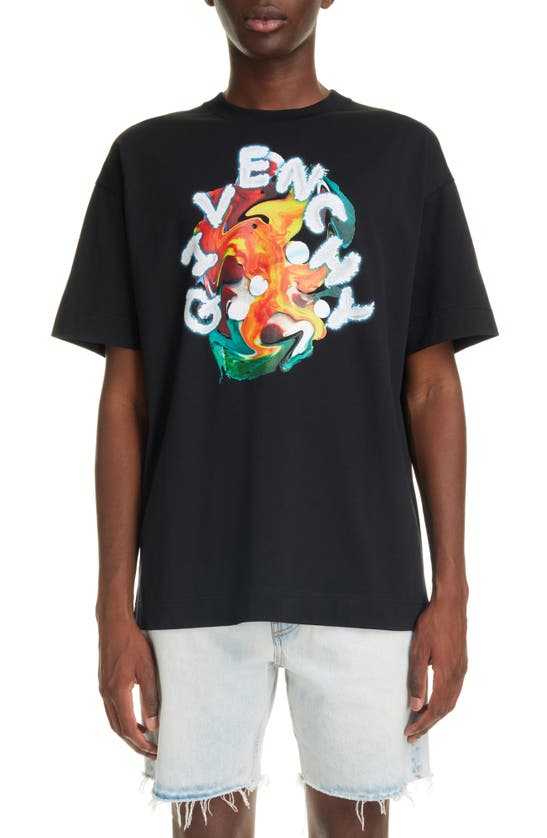 Givenchy Abstract Logo Graphic T-shirt In Black