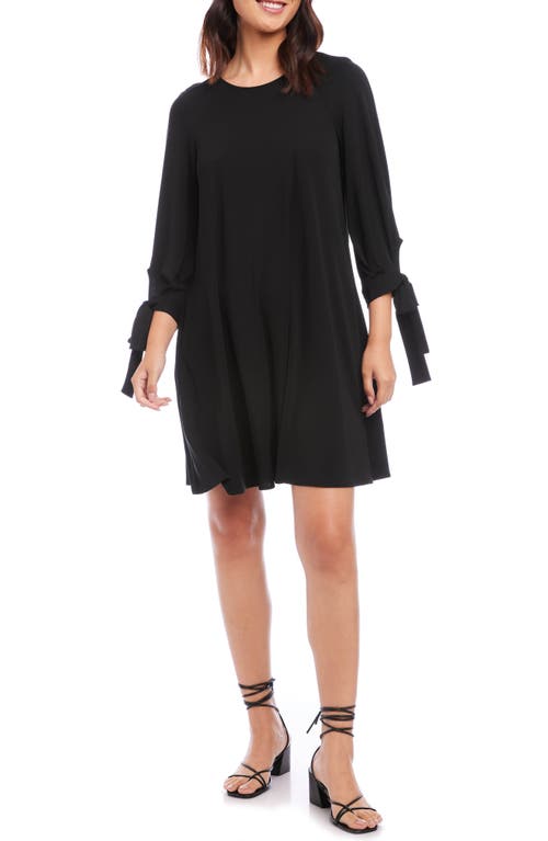 Karen Kane Tie Sleeve Shift Dress Black at Nordstrom,