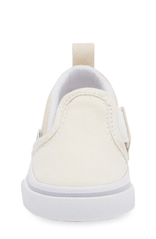 Shop Vans Slip-on V Canvas Sneaker In Natural Block/ True White