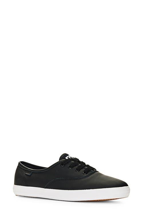 ® Keds Champion Lace-Up Sneaker in Black Leather