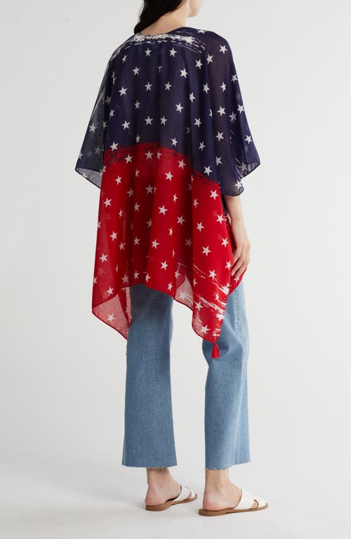 Shop Collection Xiix Americana Star Tassel Topper In Blue Red