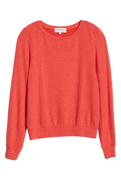 Wildfox Baggy Beach Jumper Pullover In Red Flare