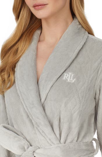 Lauren ralph lauren quilted shawl collar short top robe