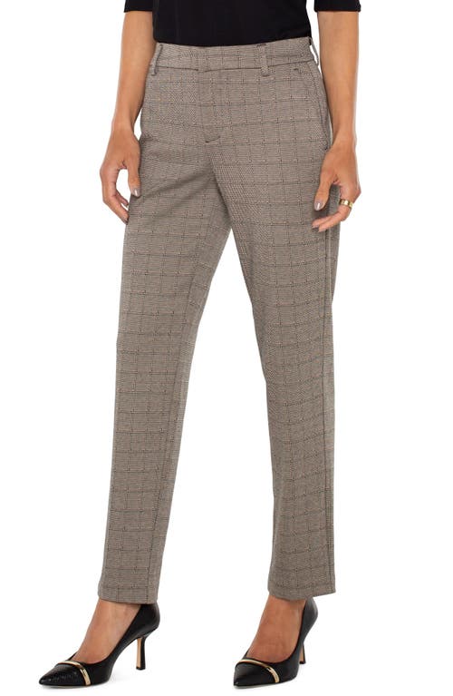 Shop Liverpool Plaid Tapered Pants In Peppercorn Plaid