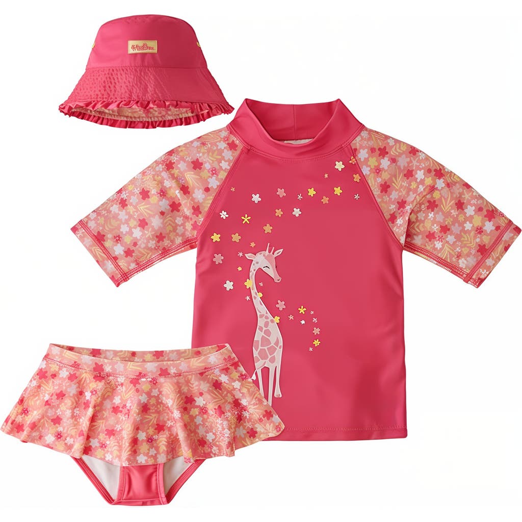 Uv Skinz 3pc Sun & Swim Set In Pink Giraffe