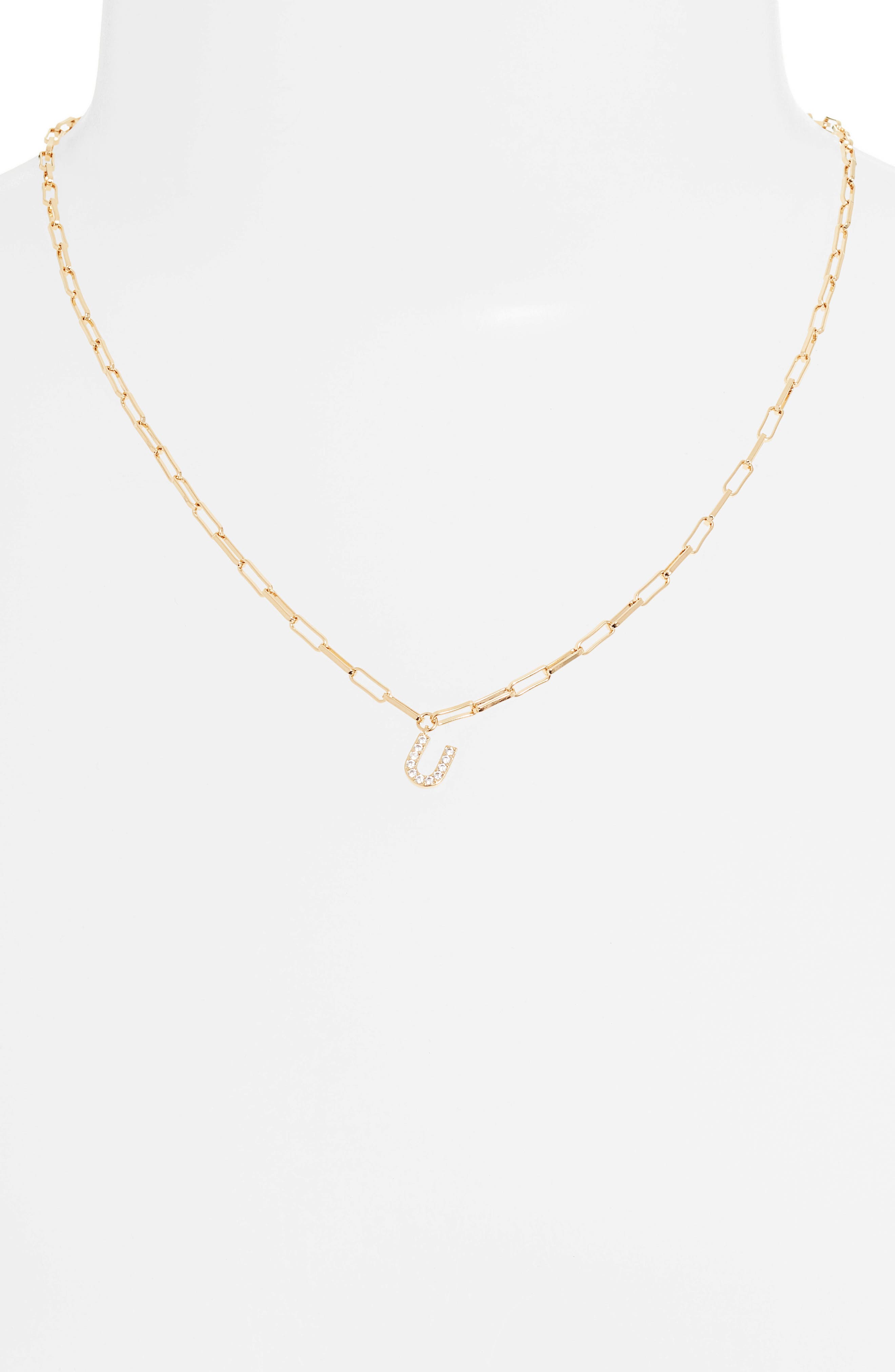 Nadri Pavé Initial Pendant Necklace 