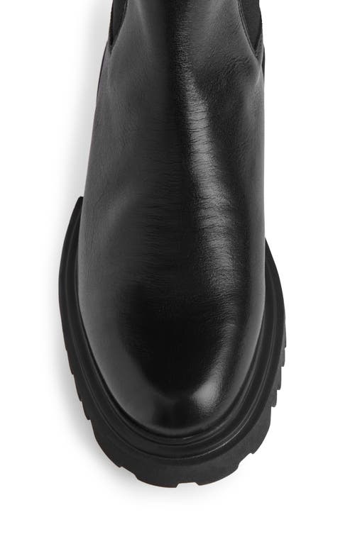 Allsaints Amber Chunky-soled Leather Chelsea Boots In Black