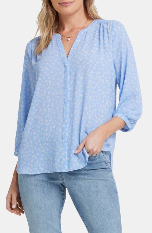 Shop Nydj Pintuck Blouse In Jordon