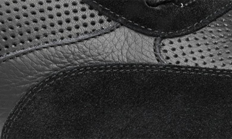 Shop Johnston & Murphy Collection Briggs Perforated Sneaker In Black Full Grain/suede