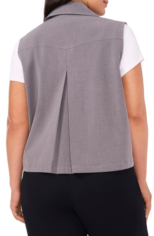 Shop Halogenr Halogen(r) Double Breasted Trench Vest In Silver Smoke Grey