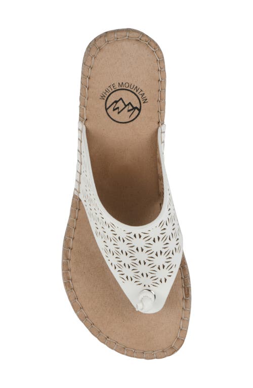 Shop White Mountain Footwear Beaux Espadrille Wedge Sandal In White/smooth