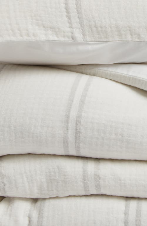 NORDSTROM NORDSTROM STRIPE COTTON GAUZE DUVET COVER & SHAMS SET 