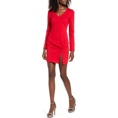Leith Ponte Minidress, Red