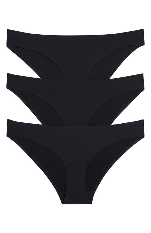 Honeydew Intimates Skinz 3-pack Hipster Panties In Black/black/black