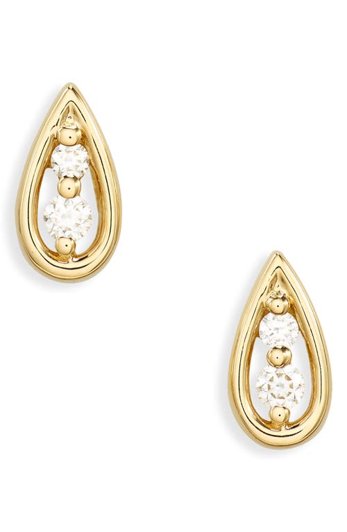 Bony Levy Florentine Diamond Teardrop Stud Earrings in 18K Yellow Gold at Nordstrom
