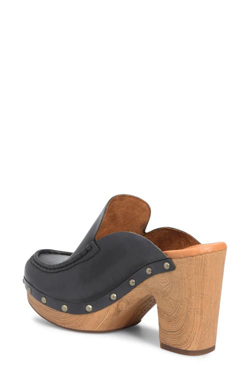 Kork-ease ® Spencer Platform Clog In Black Leather