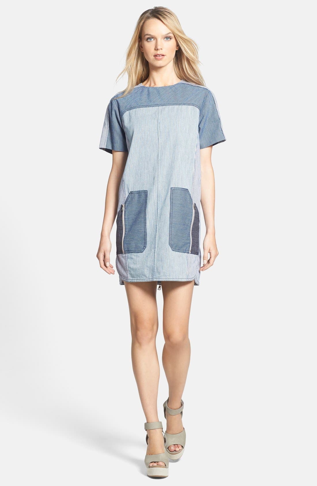 chambray t shirt dress