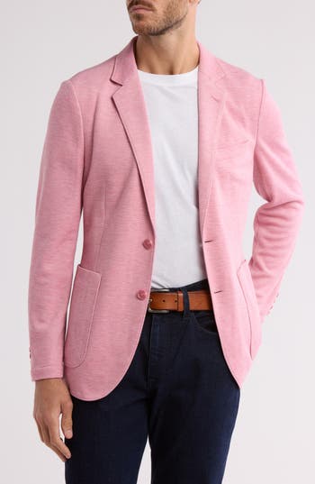 Nordstrom Rack Patch Pocket Knit Sport Coat In Pink
