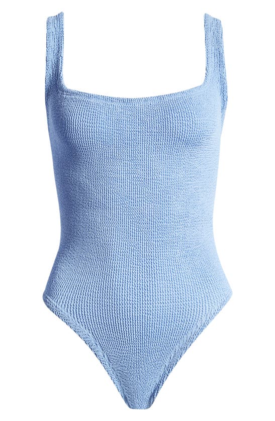 Hunza G Crinkle One-piece Swimsuit In Cornflower
