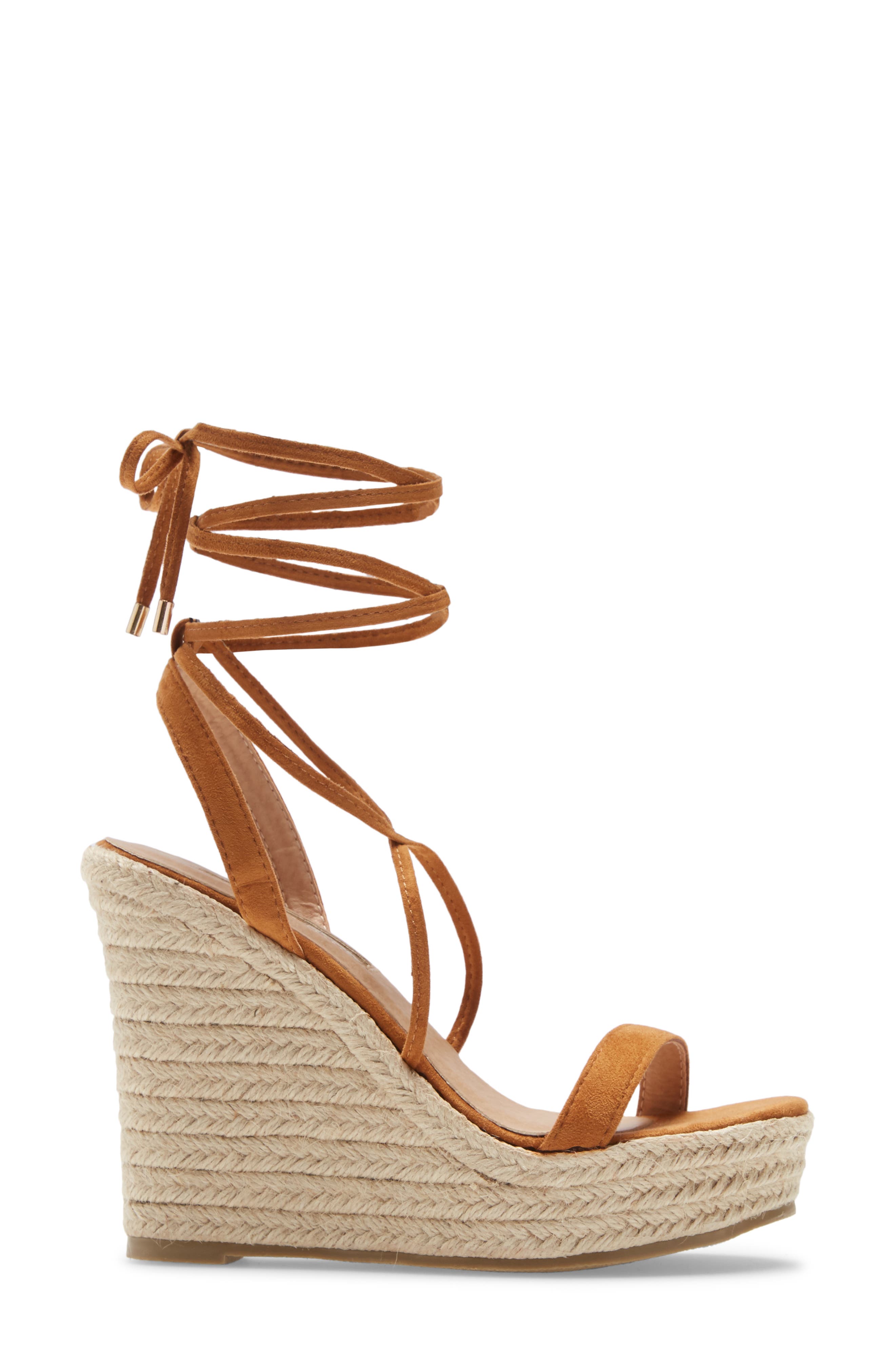 tan ankle strap wedges