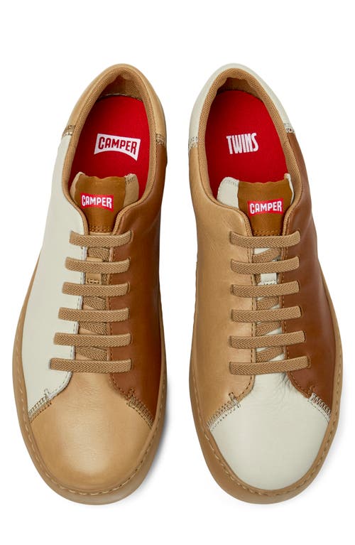 Shop Camper Peu Touring Twins Mismatched Sneakers In Cream And Light Brown