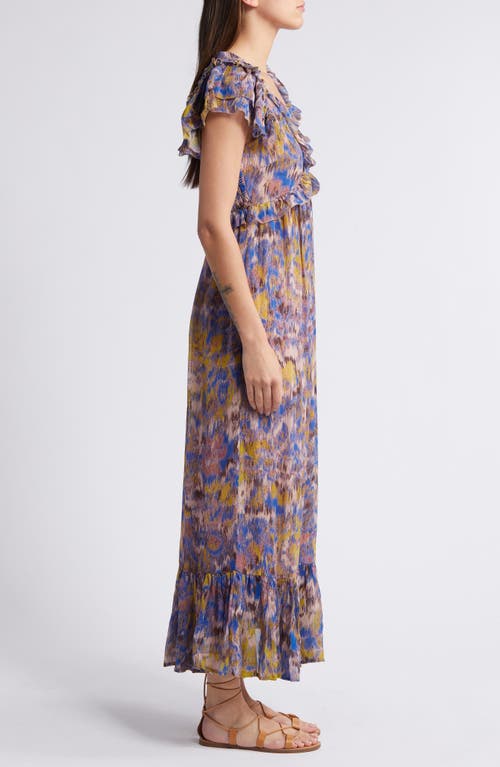 Shop Cleobella Helene Chiffon Maxi Dress In Azucar Print