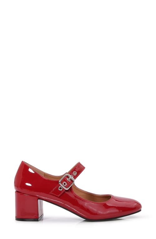 Berness Orla Patent Mary Jane Pump In Red
