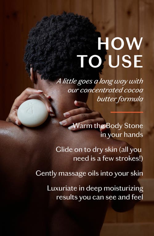 Kate Mcleod The Body Stone - Deep Moisturizing Cocoa Butter Lotion Bar For Dry Skin Treatment Grounding Stone 3. In Starter Kit