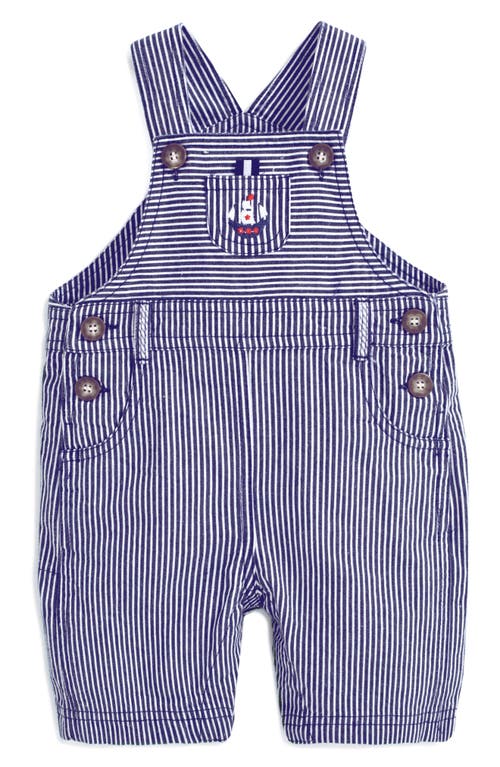 Shop Jojo Maman Bébé Jojo Maman Bebe Nautical Stripe Dungarees Overalls In Navy