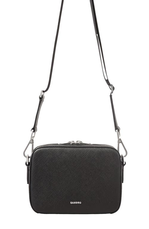 Sandro Small Synthetic Leather Bag In Black