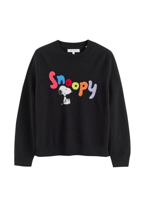 Shop Chinti & Parker Snoopy Wool & Cashmere Sweater In Black