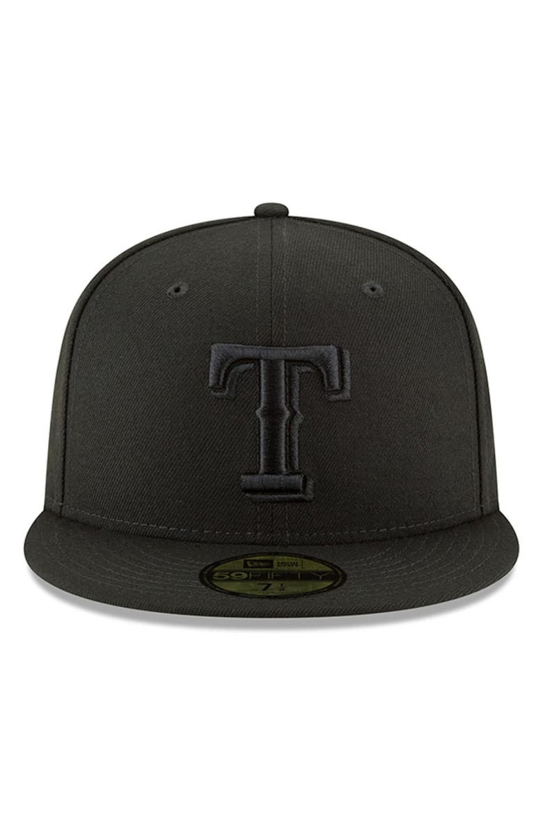 Men's New Era Black Texas Rangers Primary Logo Basic 59FIFTY Fitted Hat