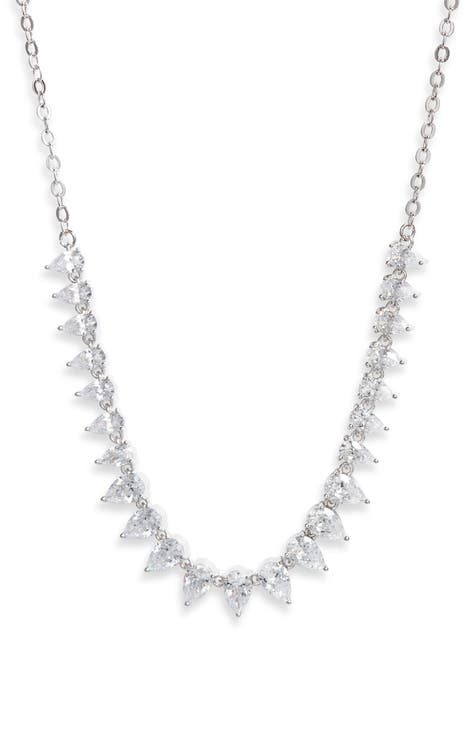 Pear Cubic Zirconia Frontal Necklace