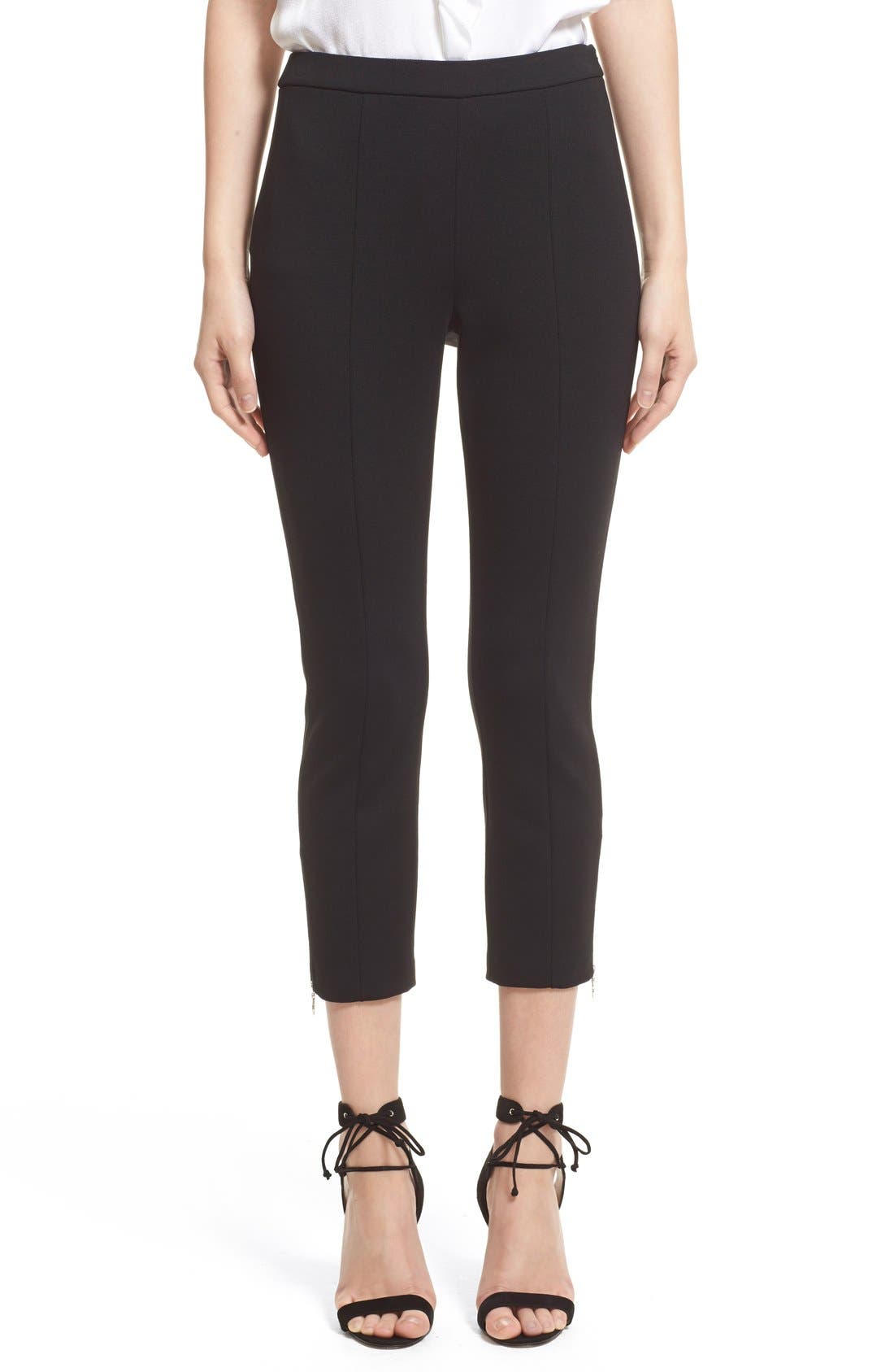 St. John Collection Ankle Zip Milano Knit Capri Leggings Nordstrom