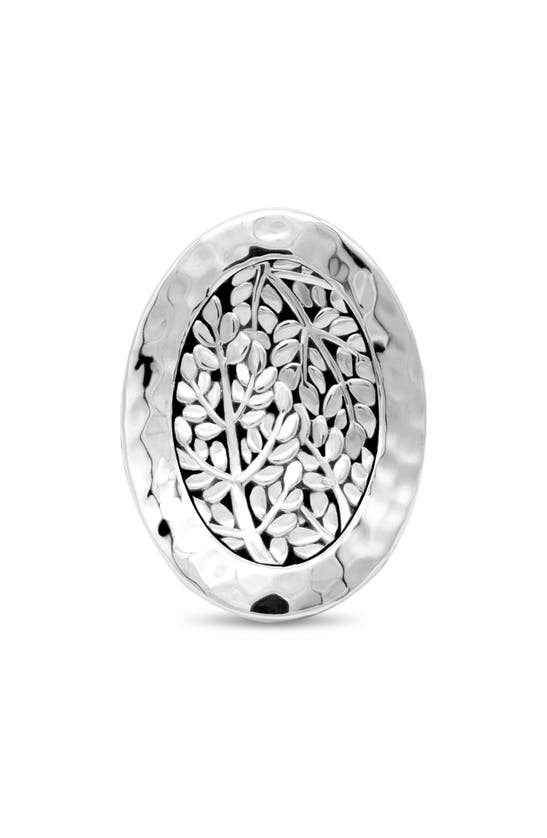 Devata Sterling Silver Bali Leaf Signet Ring