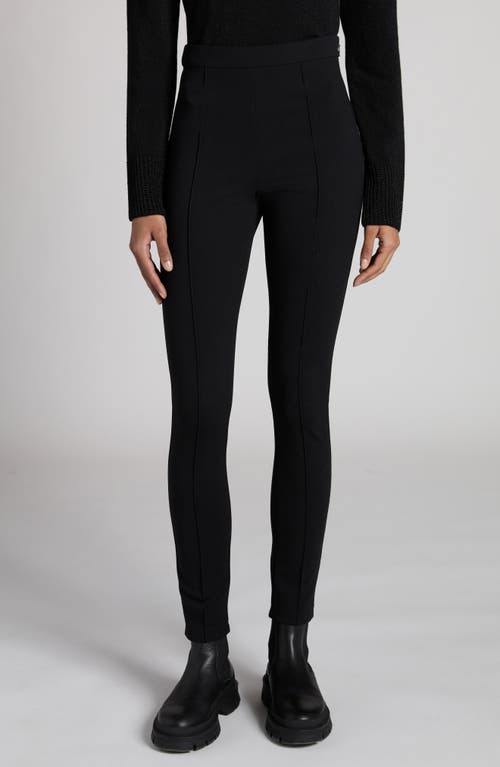 Shop Moncler Pintuck High Waist Leggings In Black