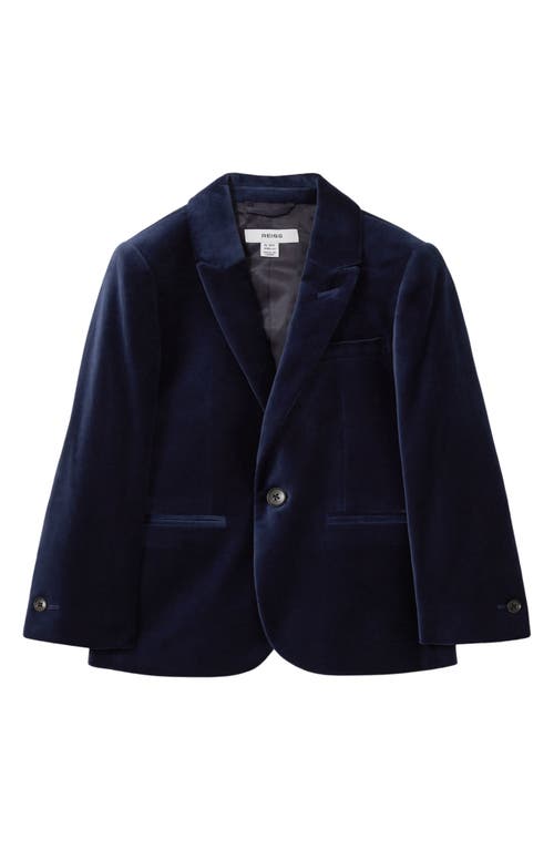 Reiss Kids' Apsara Jr. Velveteen Dinner Jacket In Baltic Blue