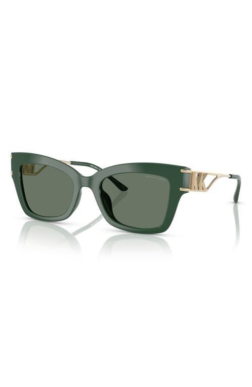 Shop Michael Kors 52mm Square Sunglasses In Green