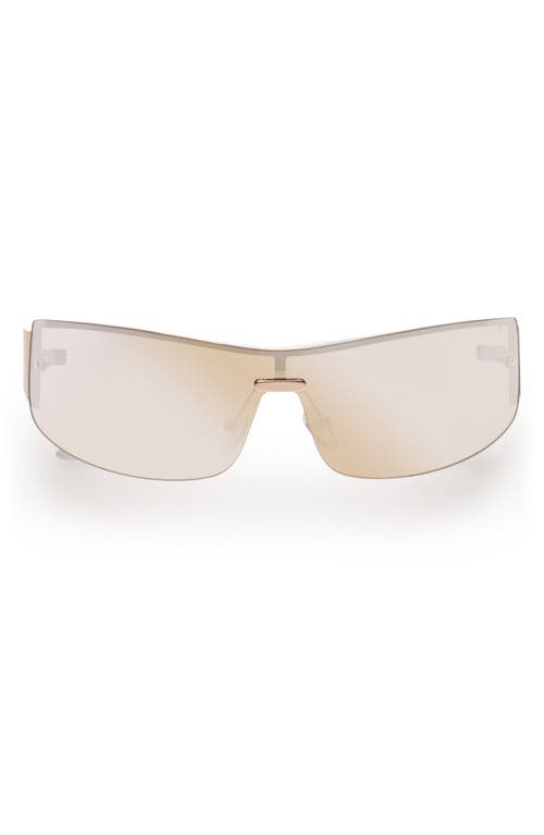 Pegasus 136mm Shield Sunglasses in Soft Gold /White