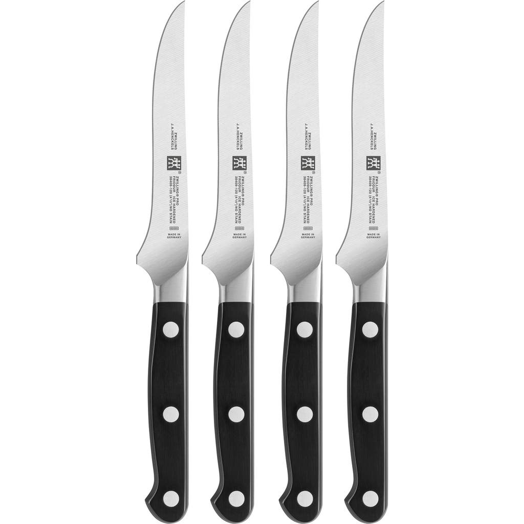 Shop Zwilling J.a. Henckels 'pro' Steak Knives In Black/silver