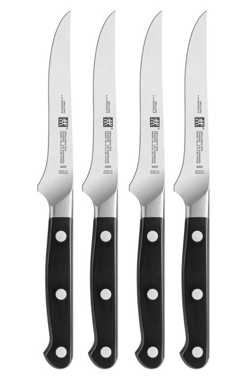 Shop Zwilling J.a. Henckels 'pro' Steak Knives In Black/silver
