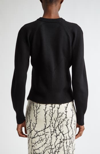 Alexander McQueen Chevron Corset Detail Wool Cashmere Sweater Nordstrom